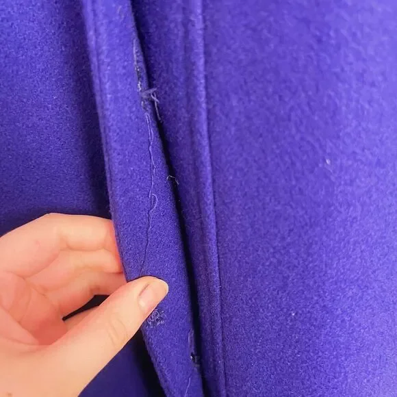 Vintage 1980s Komitor New Wave Purple Wool Jacket Goth Emo Alt Size L - Picture 7 of 7